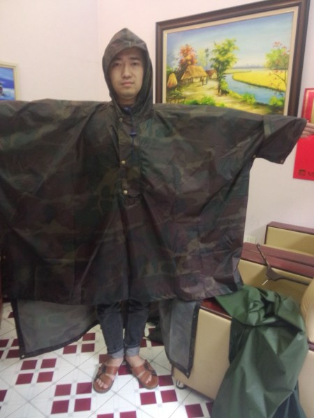 Bộ áo mưa choàng quân đội K04